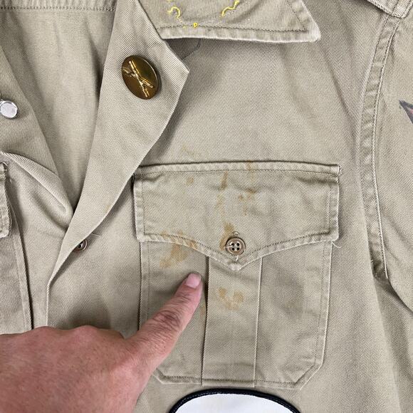 Vintage Military BSA Shirt Mens M 1950s Drag Racing‎ Army Aviation Sharpshooter - Picture 6 of 10